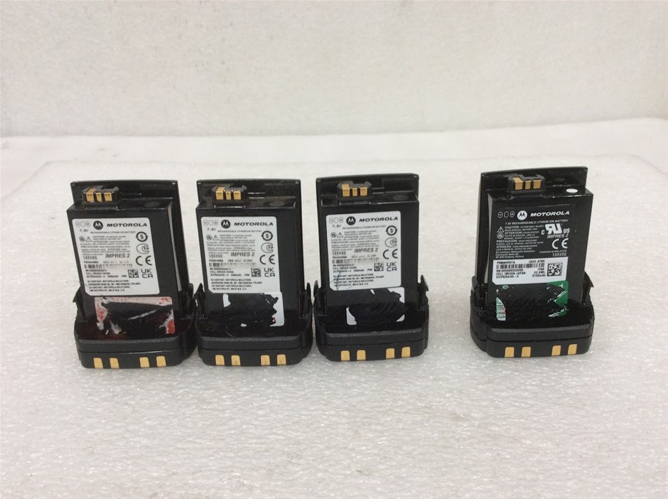 Motorola PMNN4486A and PMNN4547A Two-Way Radio Battery (Lot of 4)