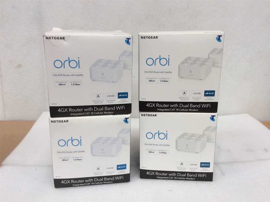 NETGEAR Orbi LBK1220 4GX Dual Band Wi-Fi Router Kit (Lot of 4)