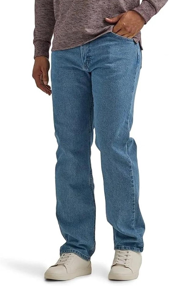 WRANGLER Authentics Men's Jean, Size 54W x 30L, Light Stonewash Flex, 10ZM1