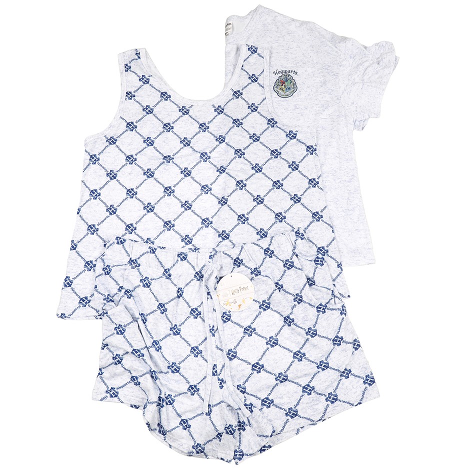 3pcs x HARRY POTTER Women's Pyjama Set, Incl: Tank, Tee & Short, Size S, Po
