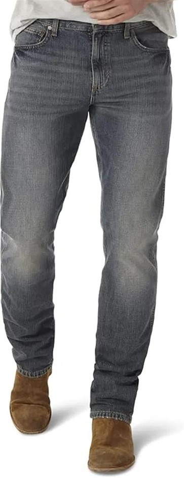 WRANGLER Men's Retro Slim Straight Jeans, Size 30W x 34L, Dark Knight, 1088