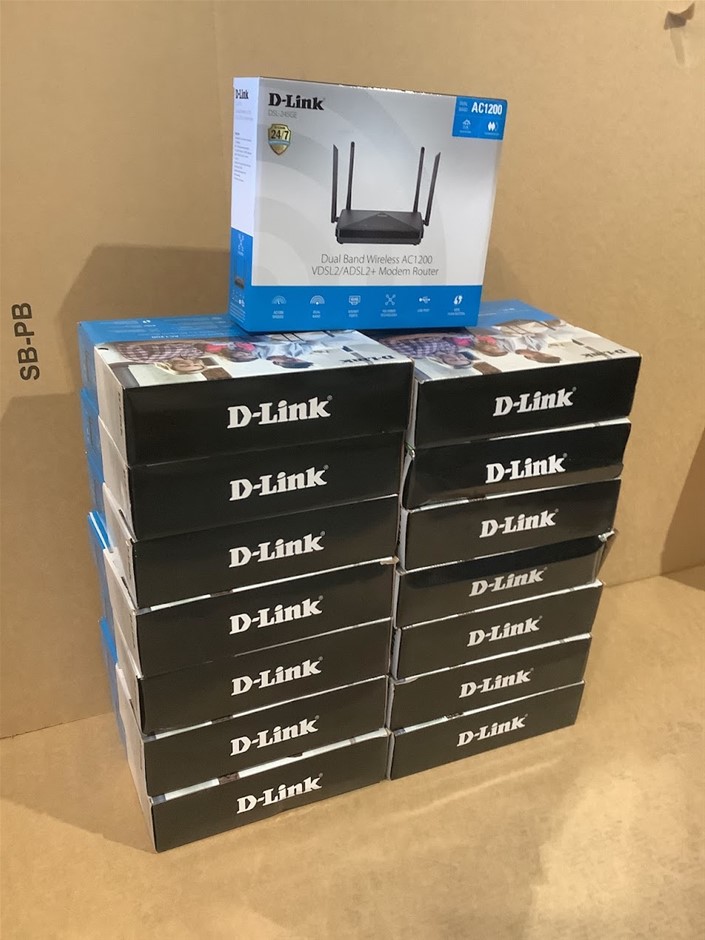 D-Link DSL-245GE AC1200 Dual Band VDSL2/ADSL2+ Modem Router (Lot of 15)