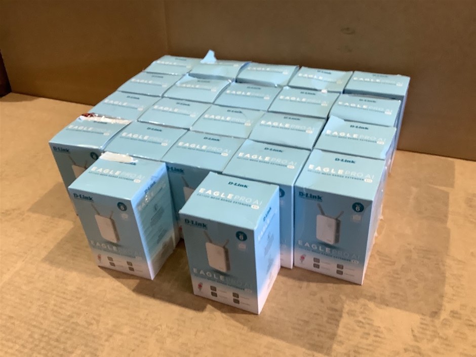D-Link Eagle Pro AI E15 AX1500 Wi-Fi 6 Mesh Range Extender (Lot of 22)