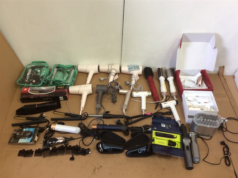 Mixed Brands Hair Dryers, Straighteners, Curling Irons & Shavers