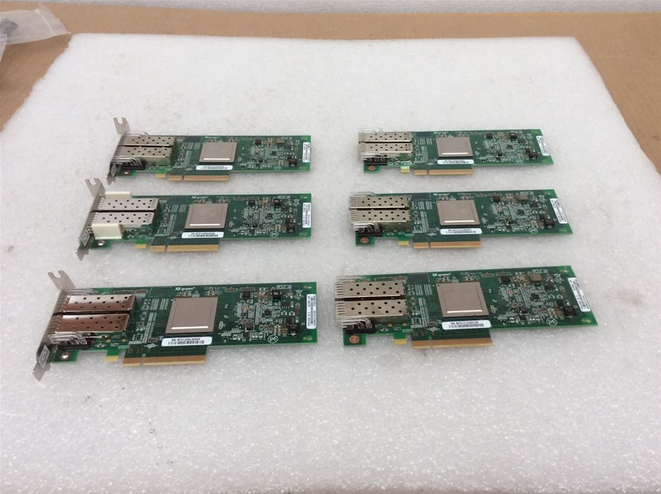 QLogic Dual-Port Fibre Channel PCIe HBA Adapter Cards (Lot of 6)
