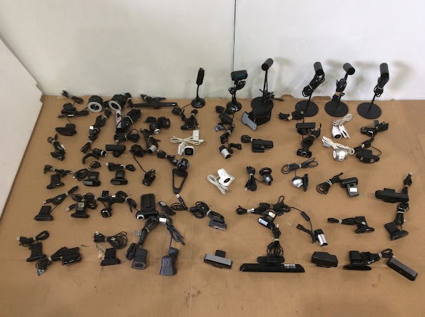 Mixed Brand and Model Webcams/USB Cameras (Lot of 60)