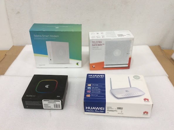 Mixed-Brand Telstra Modems, Routers And TV Streaming Devices (Lot Of 4)
