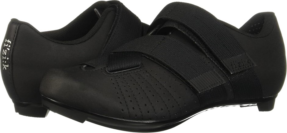 Fizik Mens Tempo Powerstrap Cycling Shoes TPR5PSPU2, Black/Black, 11 US