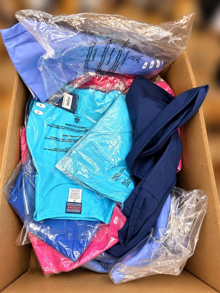 Assorted Branded Medical Work Scrubs: CHEROKEE, DICKIES Scrub Tops, Pants,