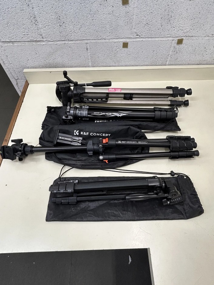 4 x Assorted Camera Tripods including