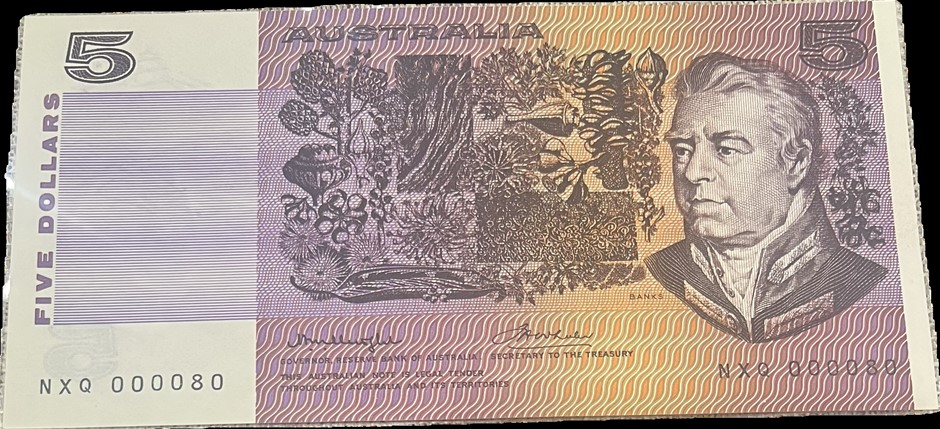 1976 Australia Five Dollar Knight-Wheeler Serial number 000080 very rare