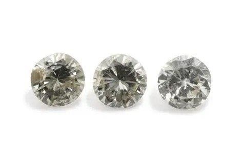 0.04 TCW Light Brown 3 round diamond