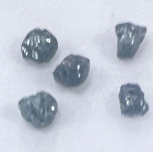 0.46 carat natural blue 5 rough diamond-hpht