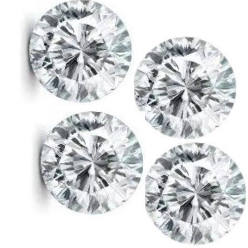 0.04 TCW White round 4 diamonds