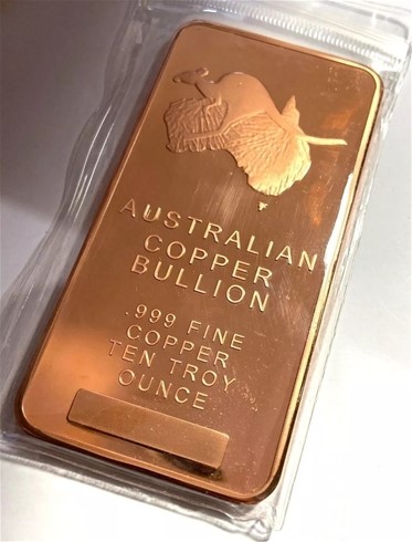 10 OZ Sydney Harbor Bridge Ingot 999 Pure Australian Copper Bullion ACB