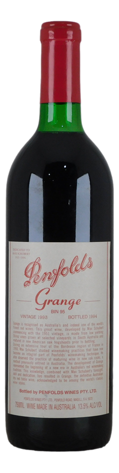 Penfolds Bin 95 Grange 1993 (1x 750mL), SA.
