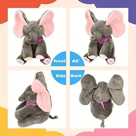 Animated Singing Elephant Plush Toy with Moving Ears