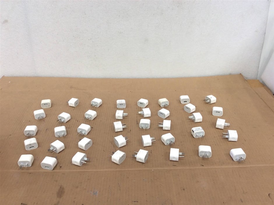 Assorted Brands USB Wall Chargers & Power Adapters (Lot of 40)