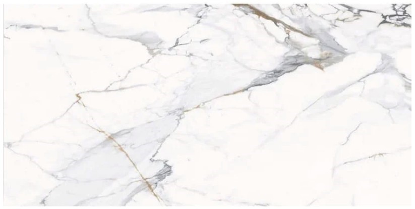 43.2m² of Calacatta Oro Marble Look Floor/Wall Tiles 600x1200x9.5mm
