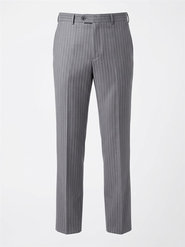 ISSIMO Men's Tailored Dress Trousers, Size 32L, Poly/Viscose, Grey, 81792.