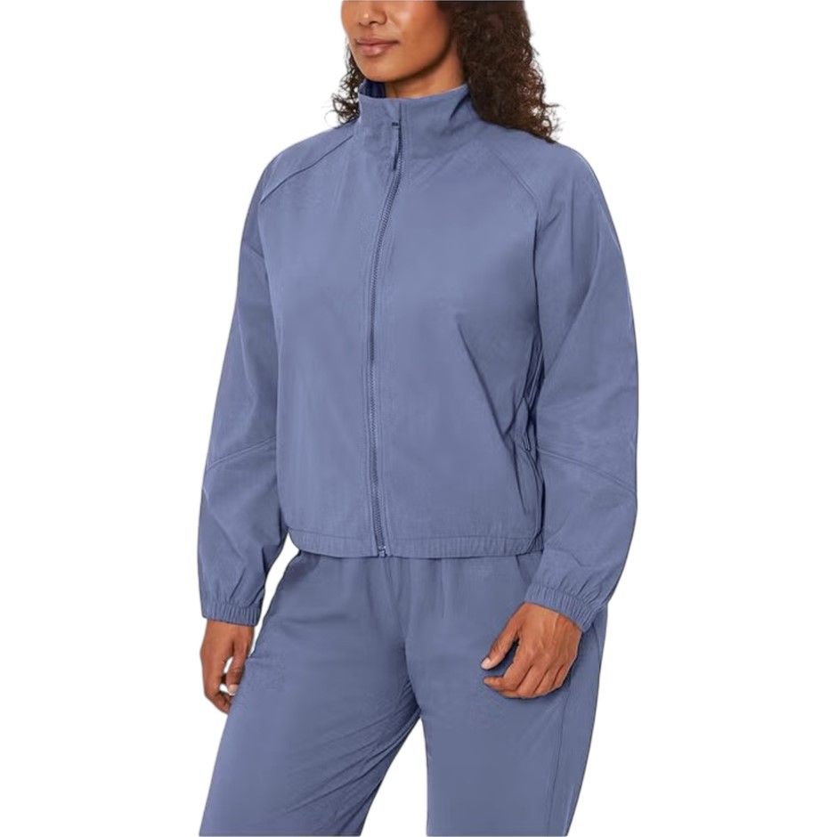 MONDETTA Women's Active Zip Tricot Jacket, Size M, Indigo Blue.