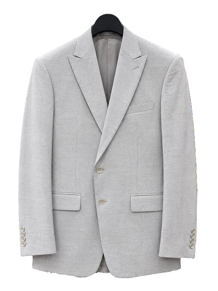 VARCE ITALIA Men's Formalwear Suit Jacket, Size 38SH, Polyester/Wool, Grey.