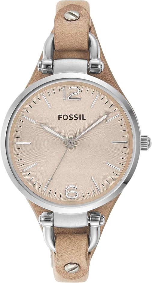 FOSSIL Georgia Women's Watch, Quartz Movement, Genuine Leather Strap, ES283