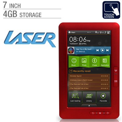 Laser EB370 4GB e-Book Reader w 7'' Touc