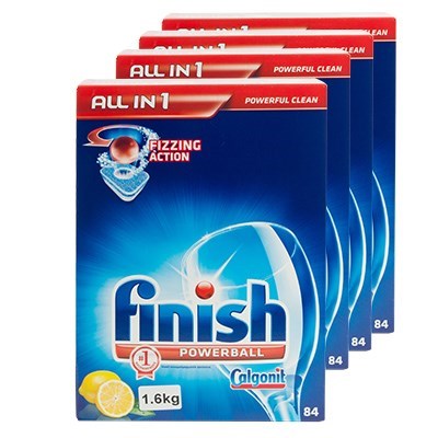 4 Pack Finish Powerball All in 1 Dishwas
