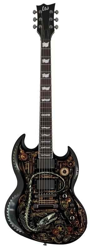ESP LTD Viper Clockwork Zombie Graphic E