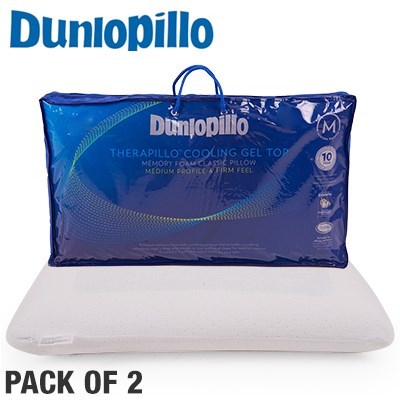 2x Dunlopillo Cooling Gel Top Memory Foa