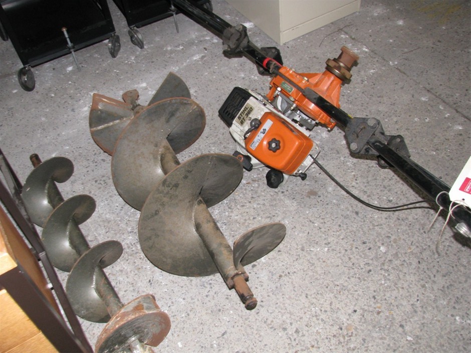 Post hole digger, Stihl, model BT360, 2 man type powered by 2 stroke