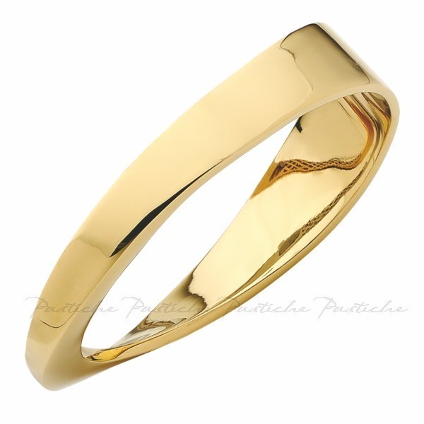Buy Pastiche Bangle Oval Twist in IP Yellow Gold Stainless Steel ...