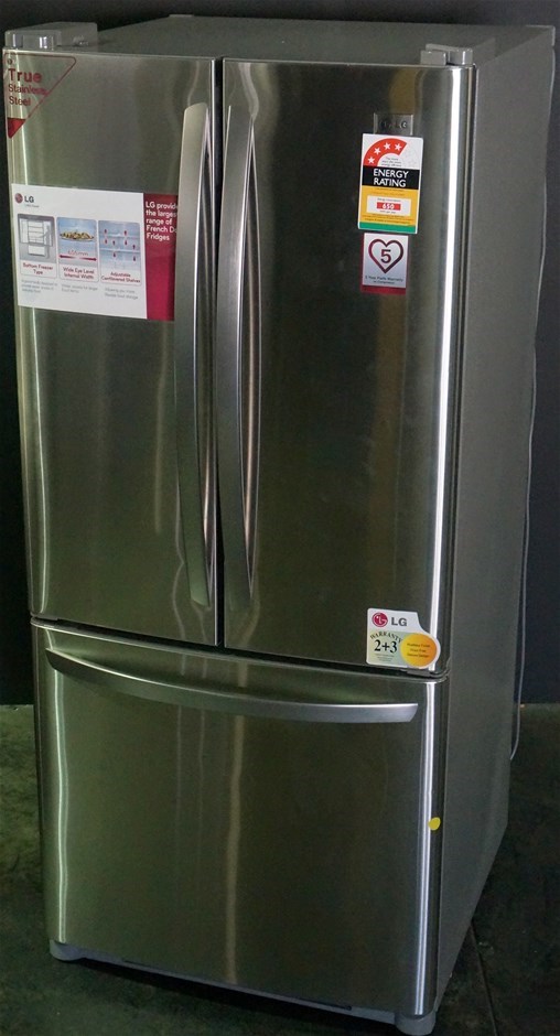 Lg 591l Stainless Steel Slim Line 3 Door French Door Fridge Gm B208sts Auction Graysonline Australia