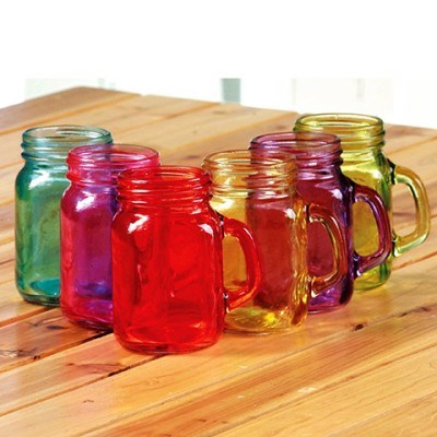 Circleware Set of 6 Mini Mason Jar Mugs