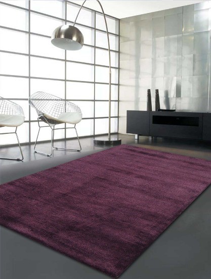 Premium Tufted Wool Rug - Aubergine - 16