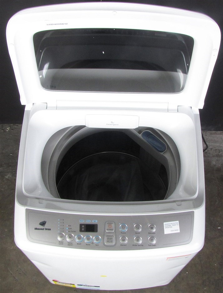 Samsung 5.5kg Top Load Washing Machine (White) (WA55H4000SW) Auction