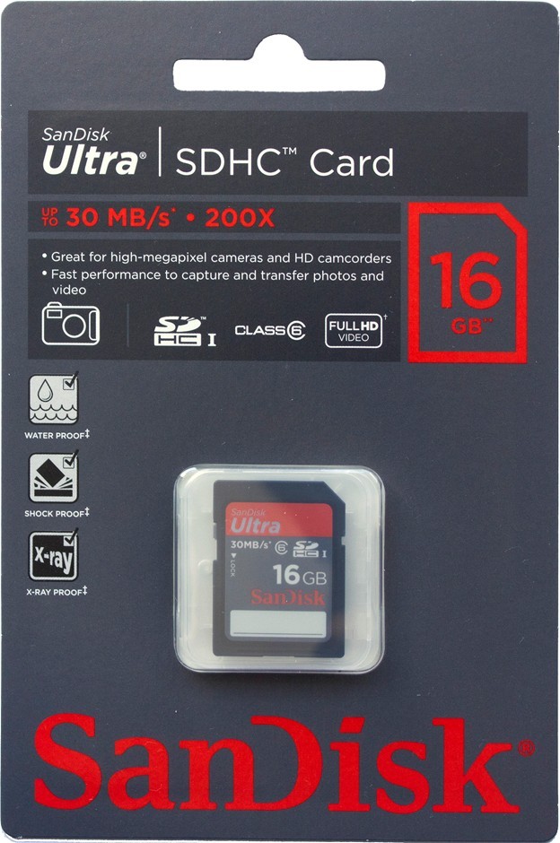 SanDisk Ultra SDHC SD card 16GB Class 6 