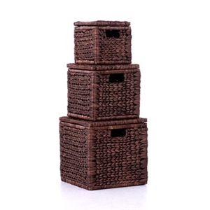 Set of 3 Eden Storage Baskets - Chocolat