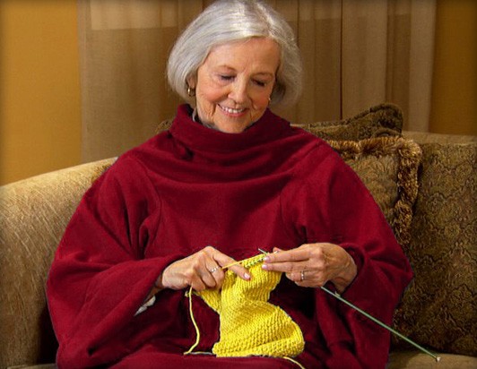 Single Snuggie for Adult (Dark Red)