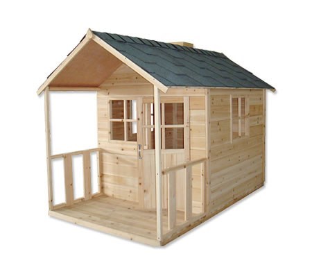 Outdoor Playhouse Wooden Cubby House wit