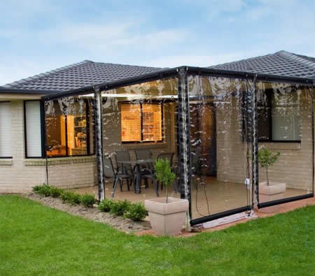 Clear Outdoor Patio Blind Cafe Style - P