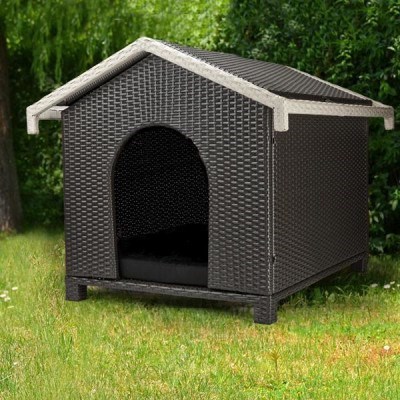 PE Rattan Dog Kennel 110x 90 x 80cm