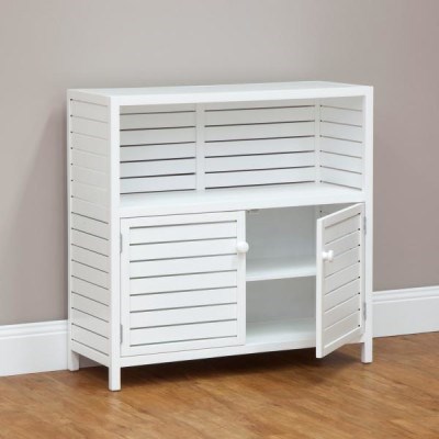 Azure Wide Bathroom Cabinet - White