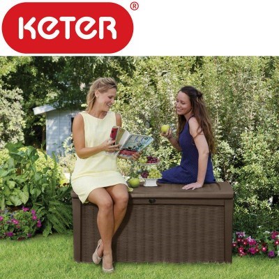400L Keter Borneo Rattan Storage Box - C