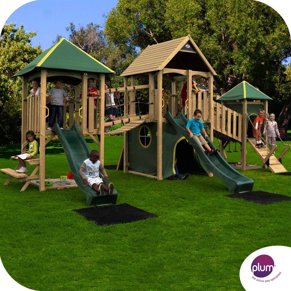 Plum Wildebeest Wooden Playground
