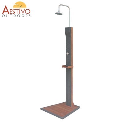 Aestivo Outdoor Wicker & Timber Shower