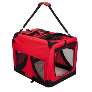 Portable Soft Dog Crate L - RED