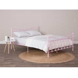 Cora Classic Metal Queen Bed Frame - Pin