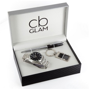 CB Glam Gents Gift Set - Watch, Pen, Key